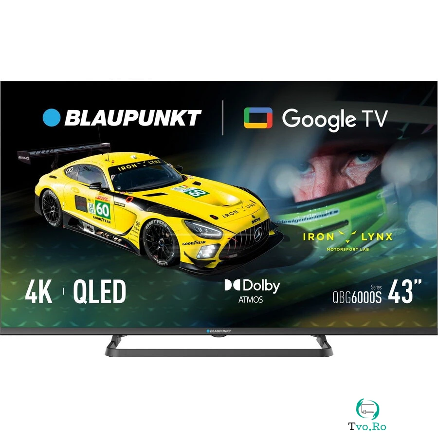 Blaupunkt Televizor Blaupunkt 43QBG6000S, 43, 108 cm, QLED, 4K UHD, Smart TV,, Wi-Fi, Bluetooth,60 Hz, Negru