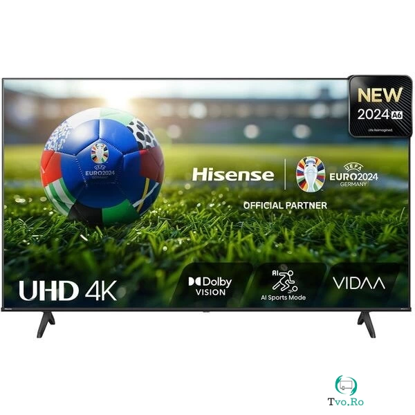 HISENSE Televizor LED Smart HISENSE 55A6N, Ultra HD 4K, HDR, 139cm, Clasa E, 3840 x 2160 pixeli, Negru