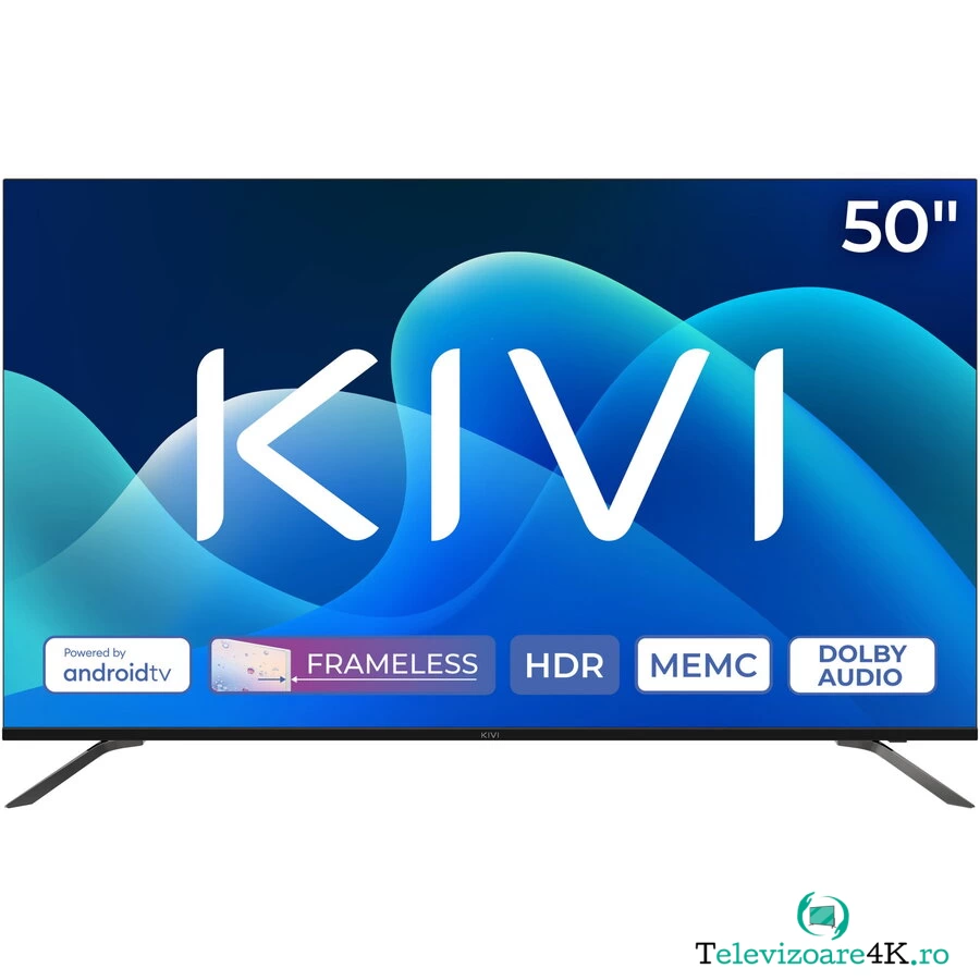 KIVI Televizor KIVI LED 50U730QB, 127 cm, Smart Android TV, 4K Ultra HD, Clasa G la 1,219.99 lei ron