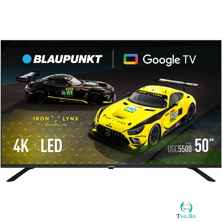 Blaupunkt Televizor Blaupunkt LED 50UGC5500S, 127 cm, Smart Google TV, 4K Ultra HD, Clasa G, Negru